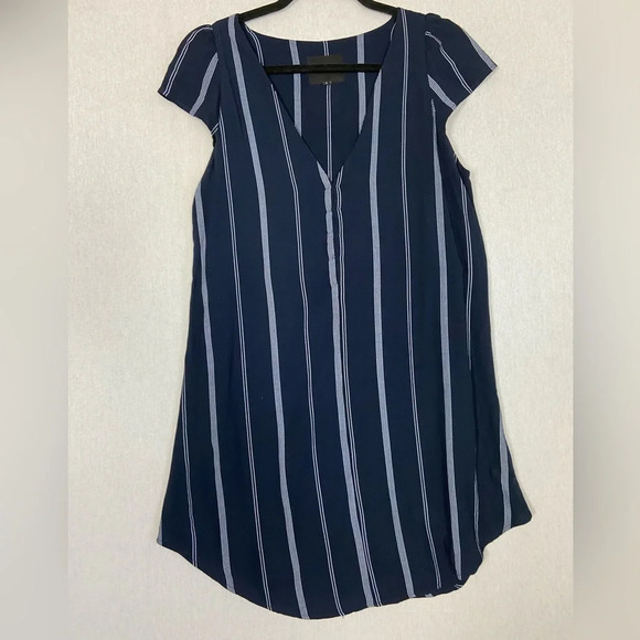 Rails Nordstrom Blue striped 100% rayon dress Sz S - Picture 1 of 10